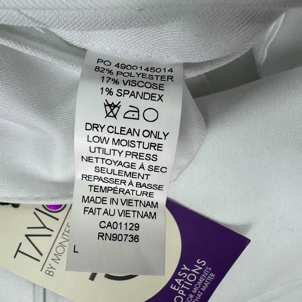 Tayion Mens Asupreme Classic Fit Double-Breasted Suit Vest White L